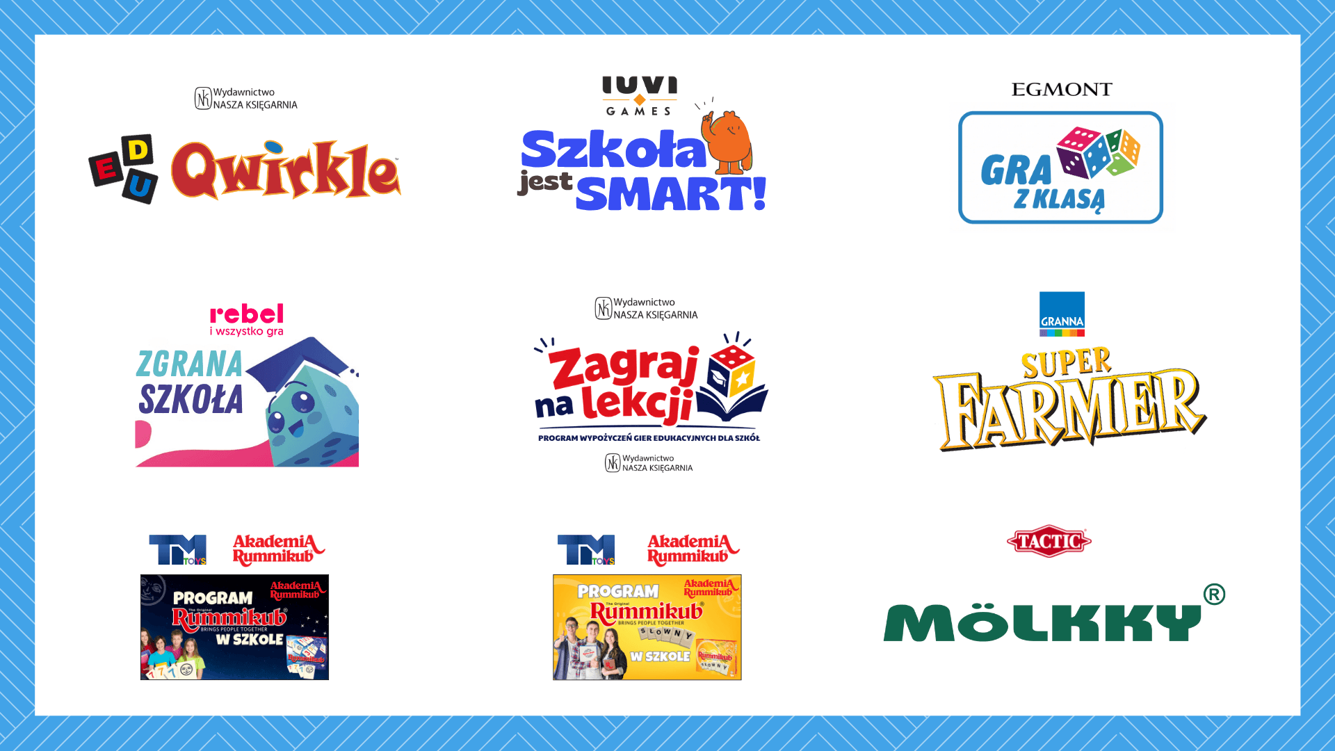 Logotypy programów edukacyjnych i współpracujących wydawnictw