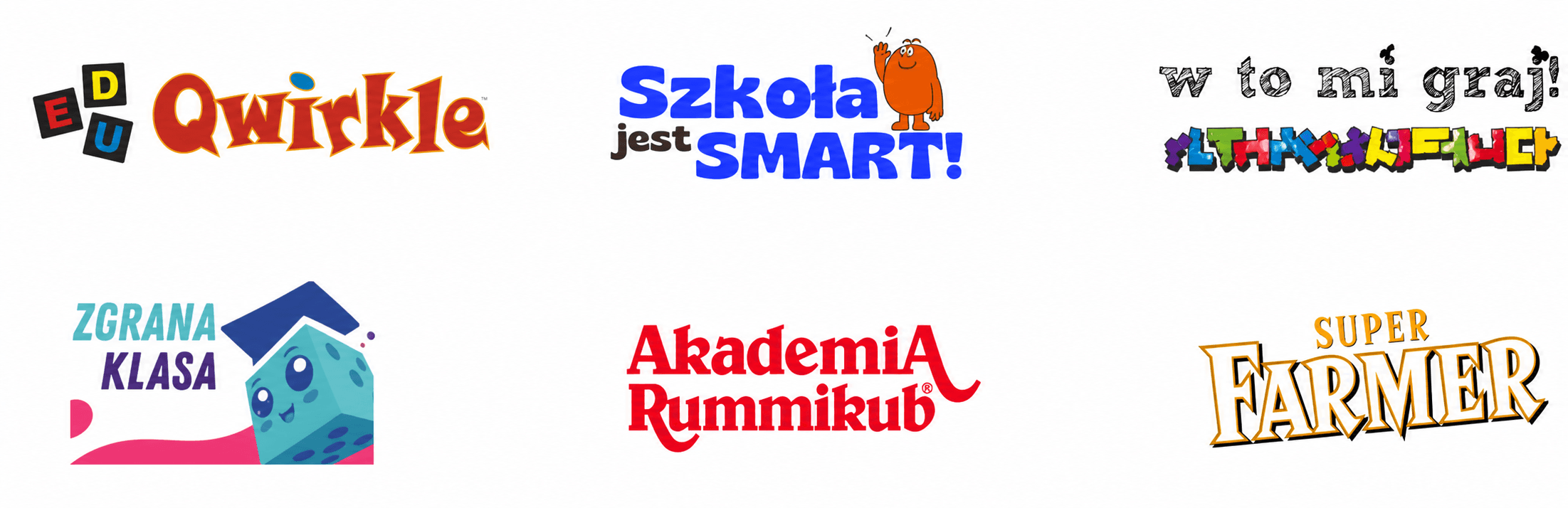 Logotypy wybranych programów edukacyjnych
