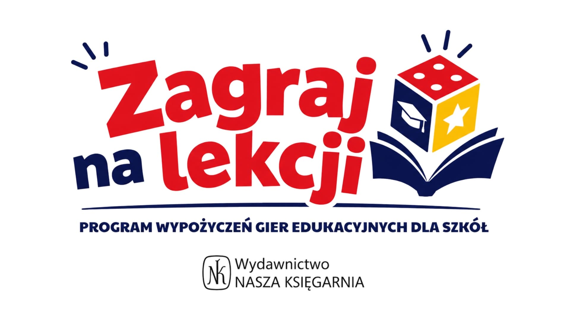Logo programu Zagraj na lekcji Wydawnictwa Nasza Księgarnia